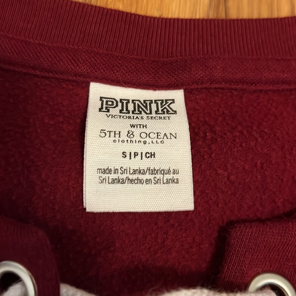 VS Virginia tech hokies Football Corset Lace Up Sweatshirt Red Limited SMALL - Picture 4 of 10